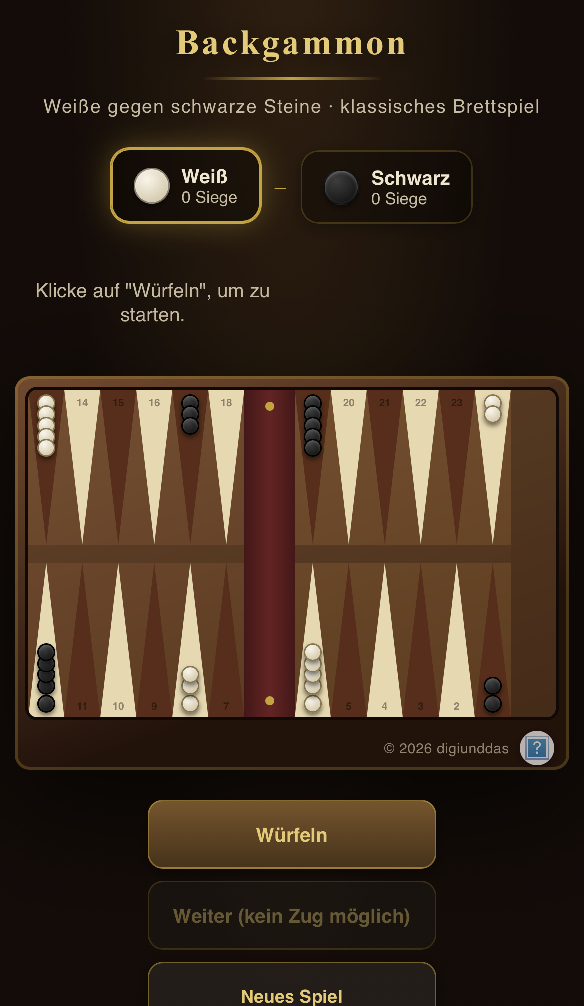 🎲 Backgammon – Der beliebte Strategieklassiker als digitale Version!