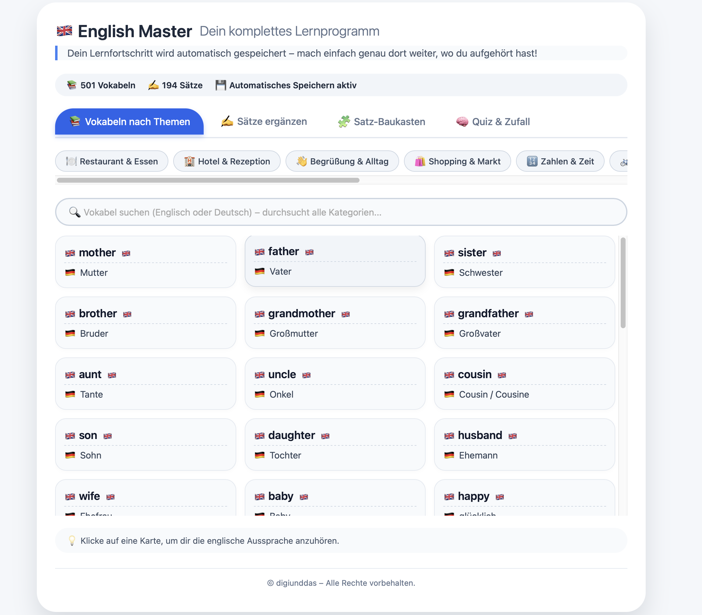 ENGLISCH  lernen - kein Abo-